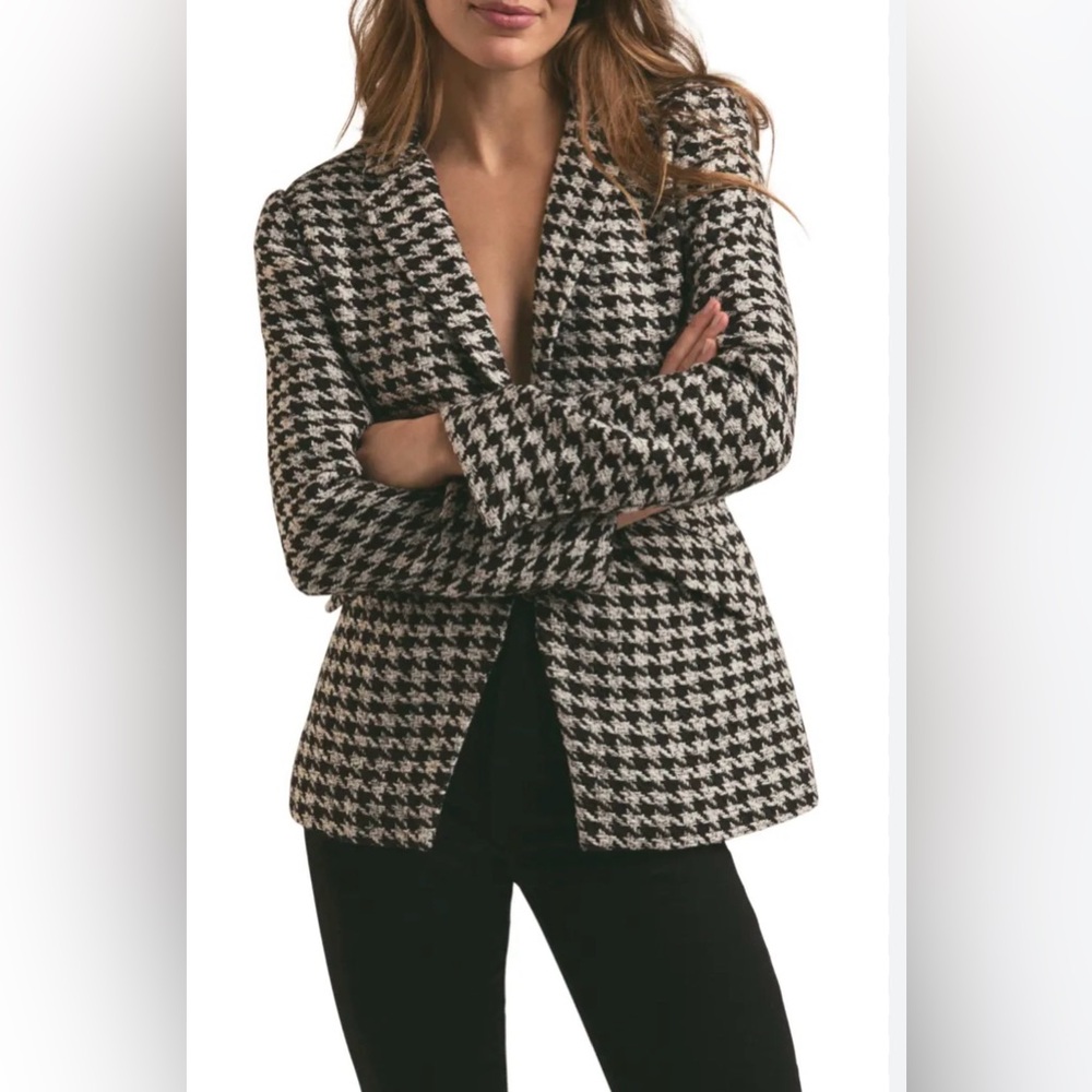 Favorite Daughter Black and White‎ Houndstooth Blazer